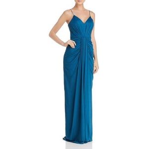 Gorgeous Fitted Blue Teal Maxi Wedding Gown Dress